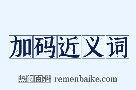 加码近义词是什么意思的图片